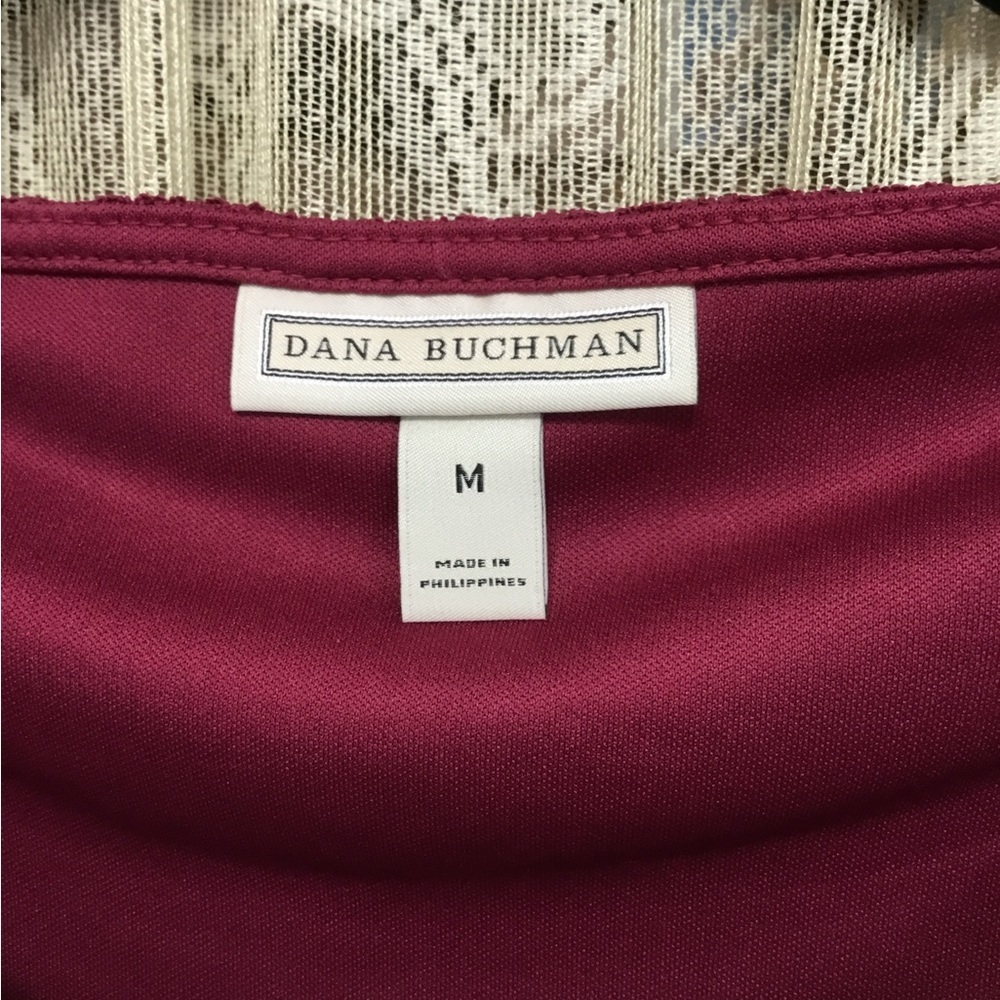 ✨️NWT✨️DANA BUCHMAN Elegant Burgundy Lace Women's Top SZ MD - Picture 8 of 8